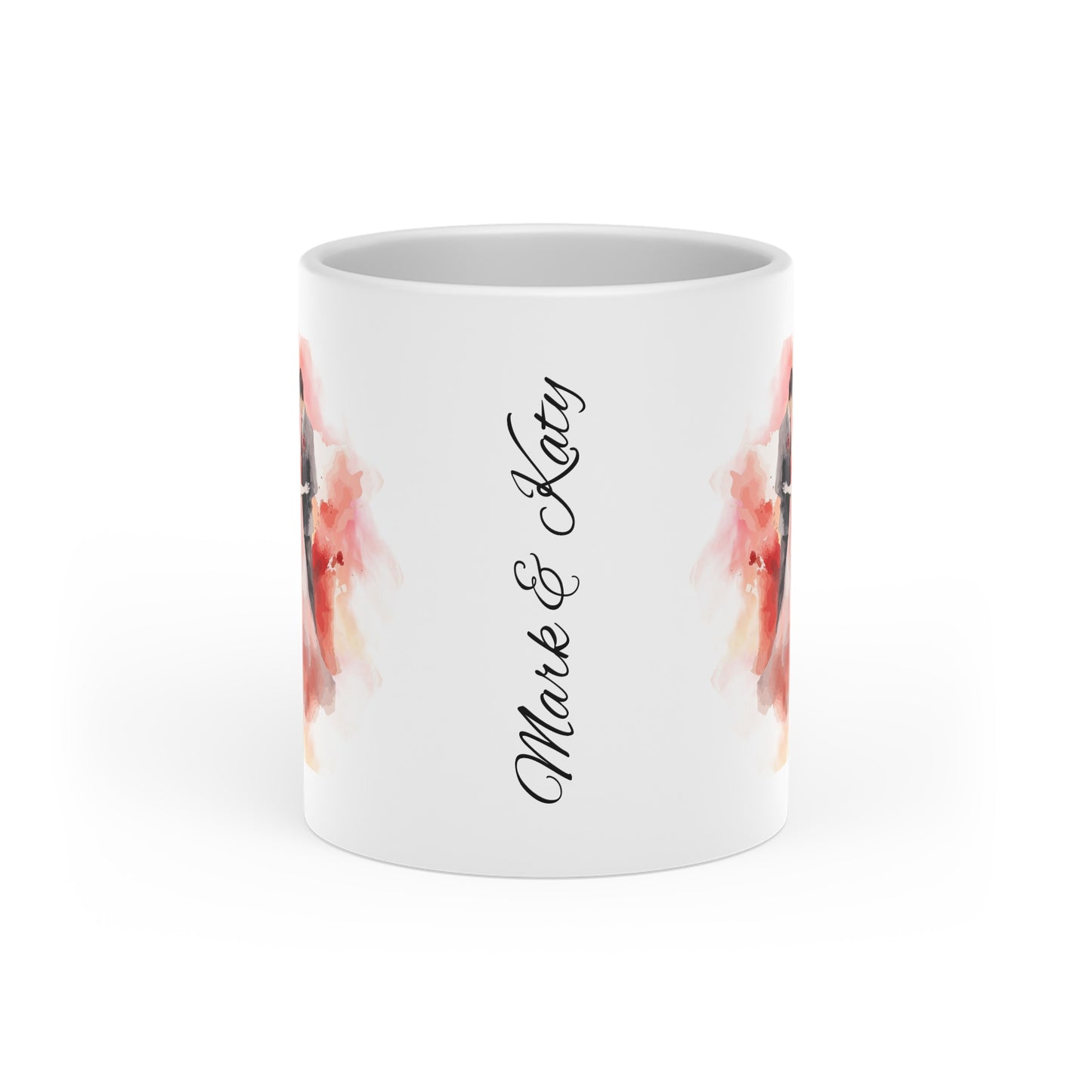 Couples Wedding mug, Sublimation mug with lid and spoon, heart handle